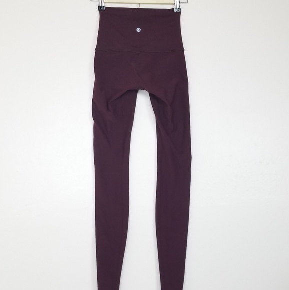 Lululemon Wunder Under Hi Rise Reversible Maroon 2 - Picture 4 of 8